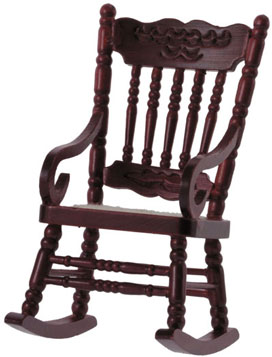 Dollhouse Miniature Gloucester Rocker, Mahogany